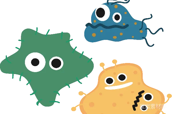 元素素材 卡通细菌插图