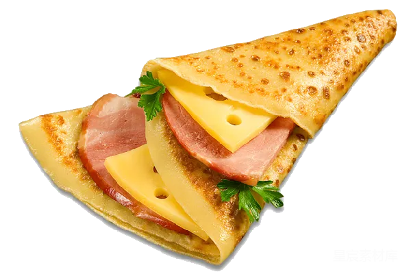 元素素材 法式煎饼卷火腿奶酪