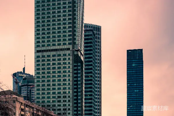 高清摄影 白天的黑白混凝土建筑