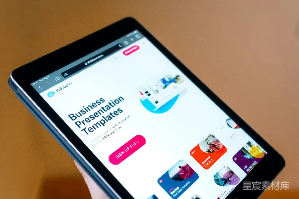 高清摄影 黑色的android智能手机开启后显示图标。