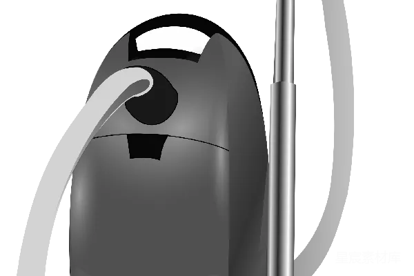 元素素材 卡通吸尘器插图