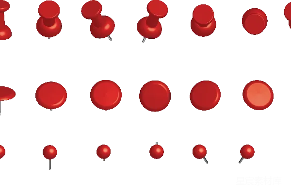 元素素材 红色图钉排布图
