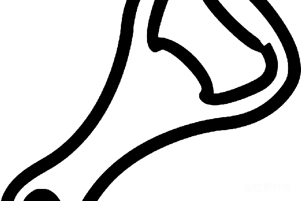 元素素材 简约线条画的骨头插图