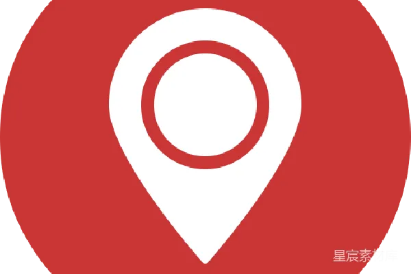 元素素材 红色圆形定位图标