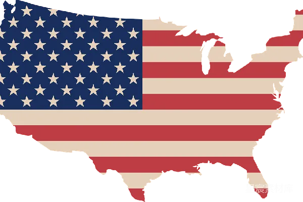 元素素材 美国国旗地图