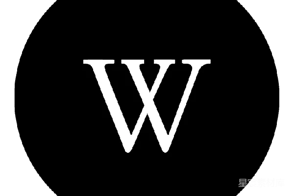 元素素材 简洁黑底白字母W