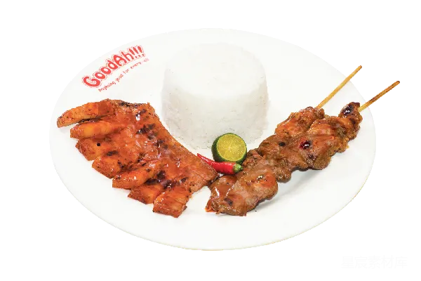 元素素材 菲律宾风味烤肉配米饭