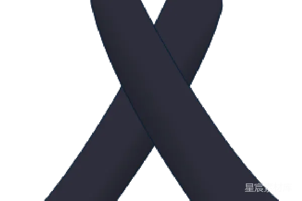元素素材 深蓝色的纪念带