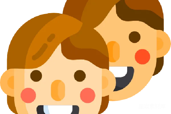 元素素材 拥抱的卡通人物