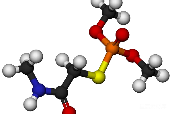 元素素材 分子结构图：黄磷酰胺与磷酸酯的结合