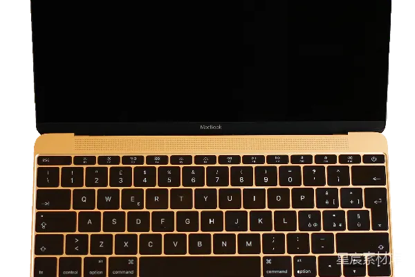 元素素材 金色MacBook笔记本电脑键盘特写