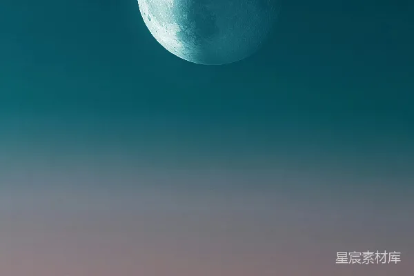 高清摄影 白天满月