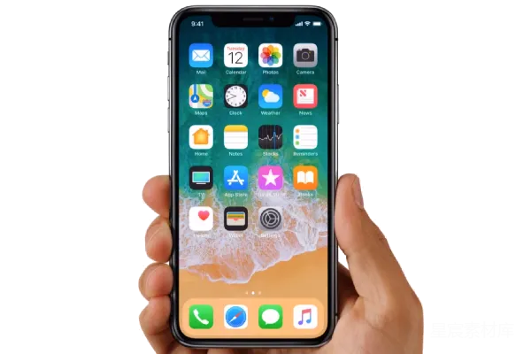 元素素材 手持iPhone X展示