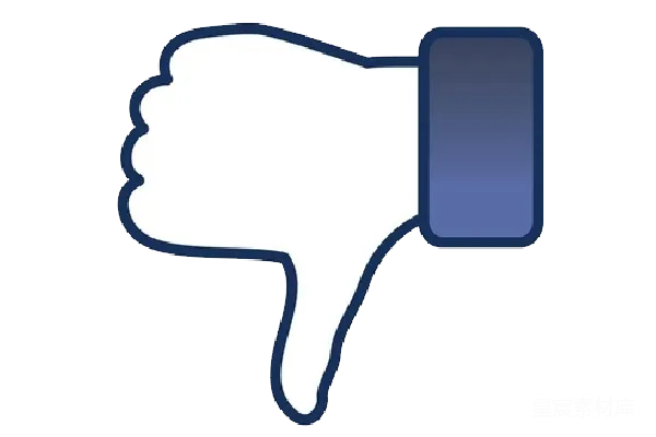 元素素材 Facebook点赞图标-不喜欢手势