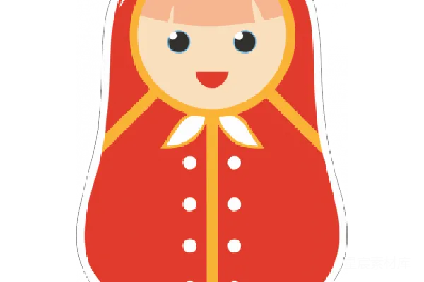 元素素材 俄罗斯套娃卡通插图