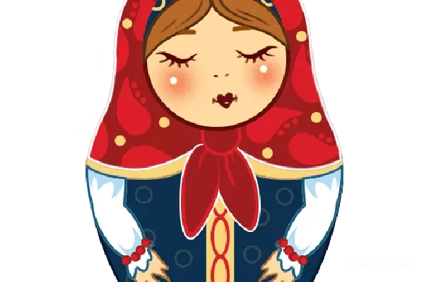元素素材 木头人偶套娃