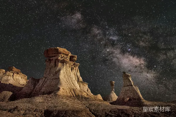 高清摄影 星星之下的峡谷