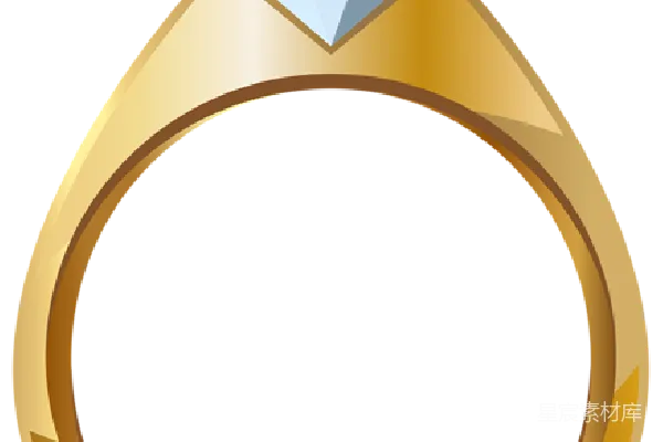 元素素材 金色钻戒插图
