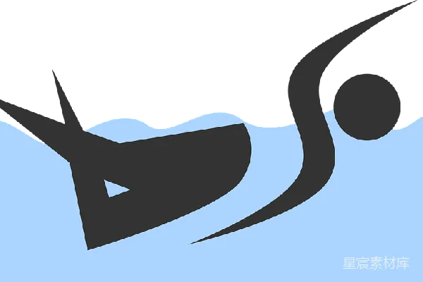 元素素材 抽象水下场景插画
