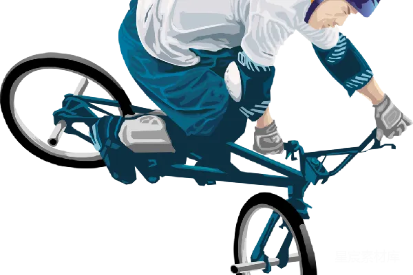 元素素材 骑自行车