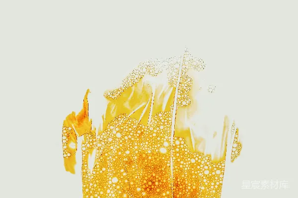 黄色火焰主题插画