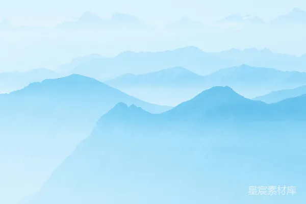 高清摄影 雾气笼罩的山脉