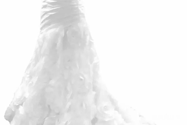 元素素材 白色婚纱剪影