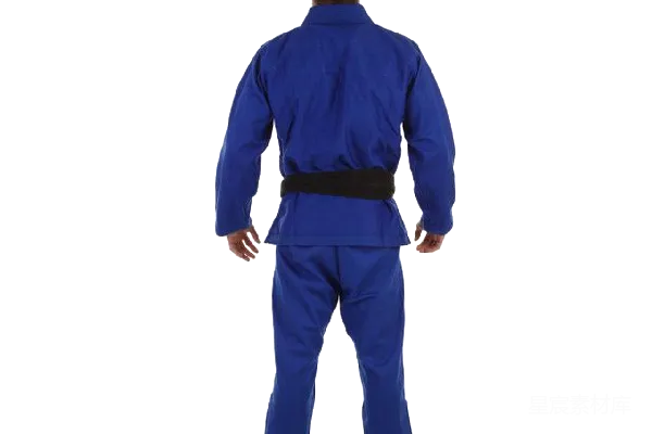 元素素材 男子蓝色柔道服背影