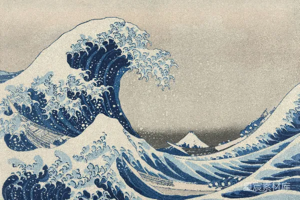 高清摄影 海洋中一幅巨大的海浪画
