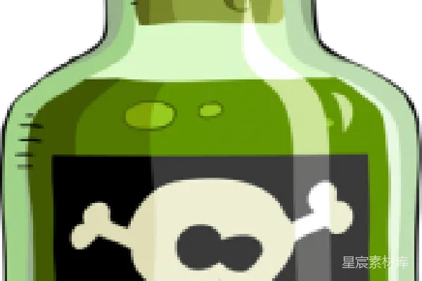 元素素材 绿色骷髅毒瓶插图