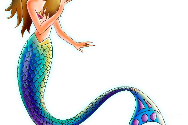 元素素材 可爱海妖插画
