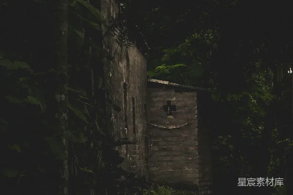 高清摄影 一条有停标志的暗街