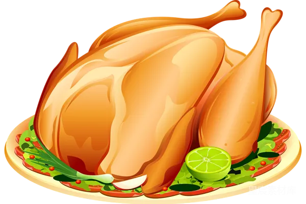 元素素材 烤鸡插图
