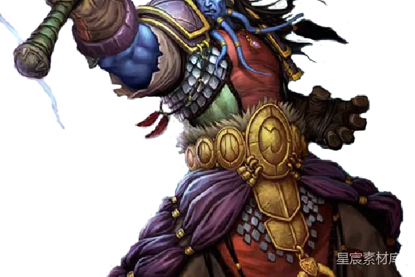 元素素材 雷神巨锤战士