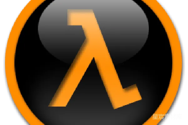 元素素材 橙色圆圈中的Lambda符号