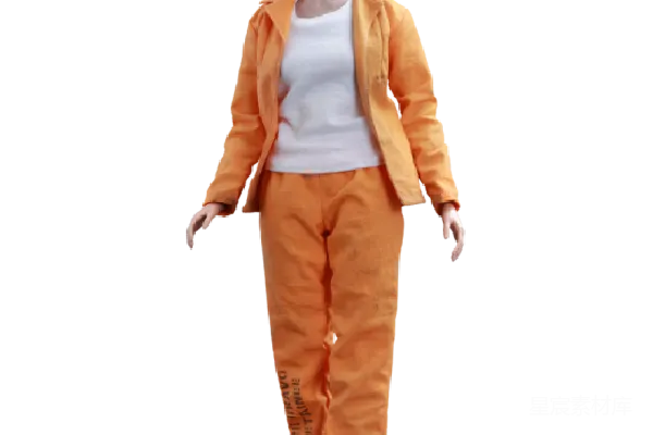 元素素材 橙色囚服的女性角色