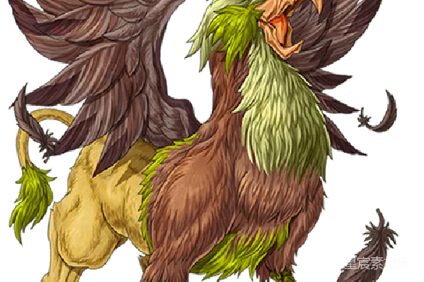 元素素材 奇幻生物插画：兽鸟合体
