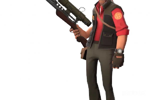 元素素材 狙击手角色插画