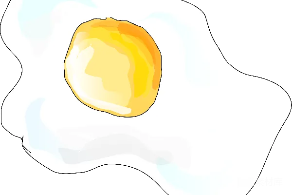 元素素材 煎蛋的卡通插画