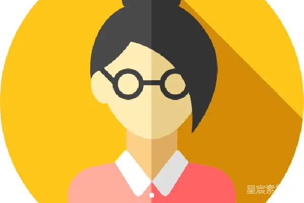 元素素材 卡通风格的女性头像