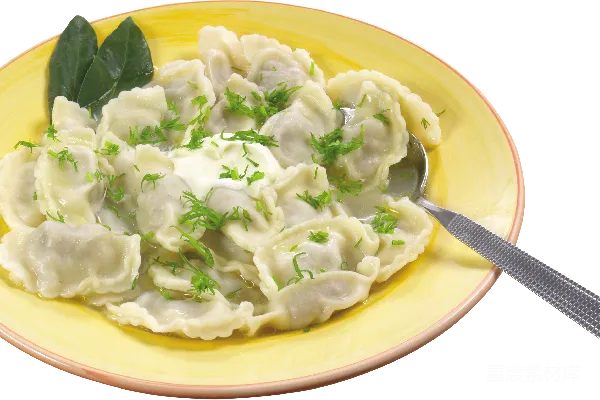 元素素材 奶油汤中的饺子