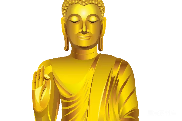 元素素材 金色佛像插图