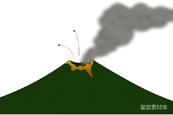 元素素材 火山