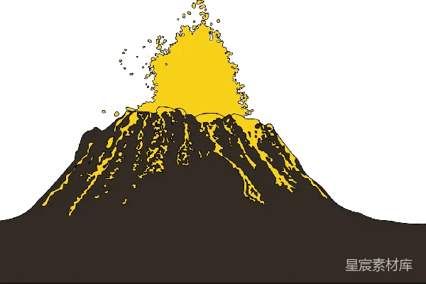 元素素材 火山