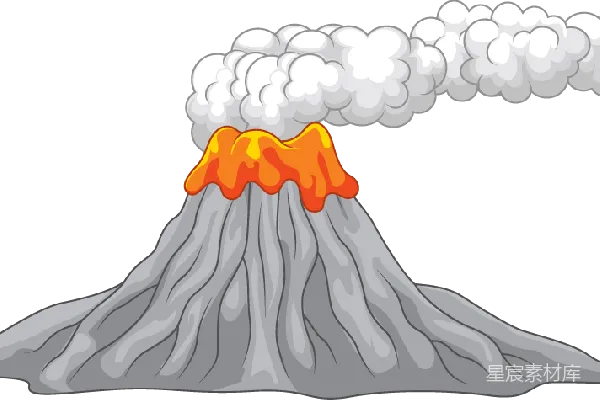 元素素材 火山