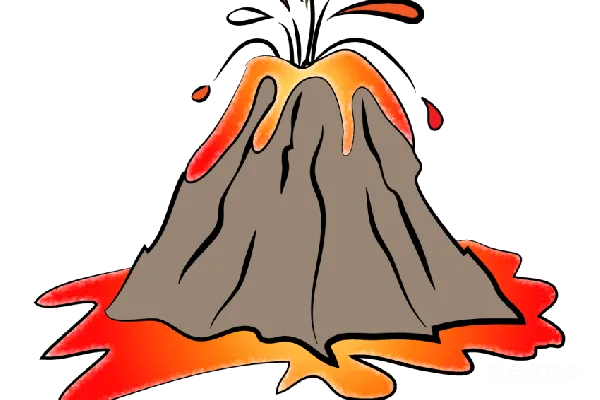 元素素材 火山爆发插图