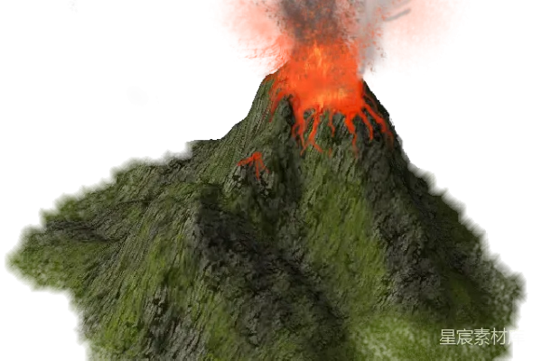 元素素材 火山
