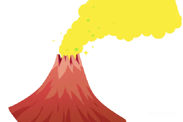 元素素材 火山