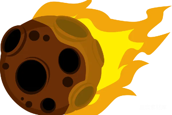 元素素材 燃烧的星球插画