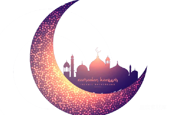 元素素材 Ramadan Kareem Moon Design
